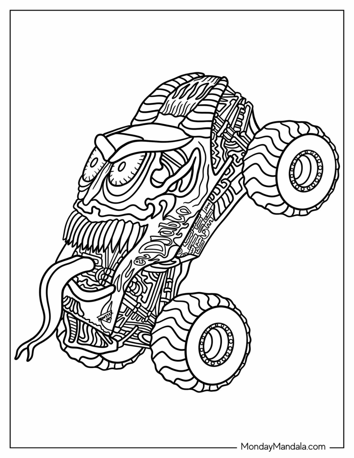 thrilling monster jam coloring pages printable jpg