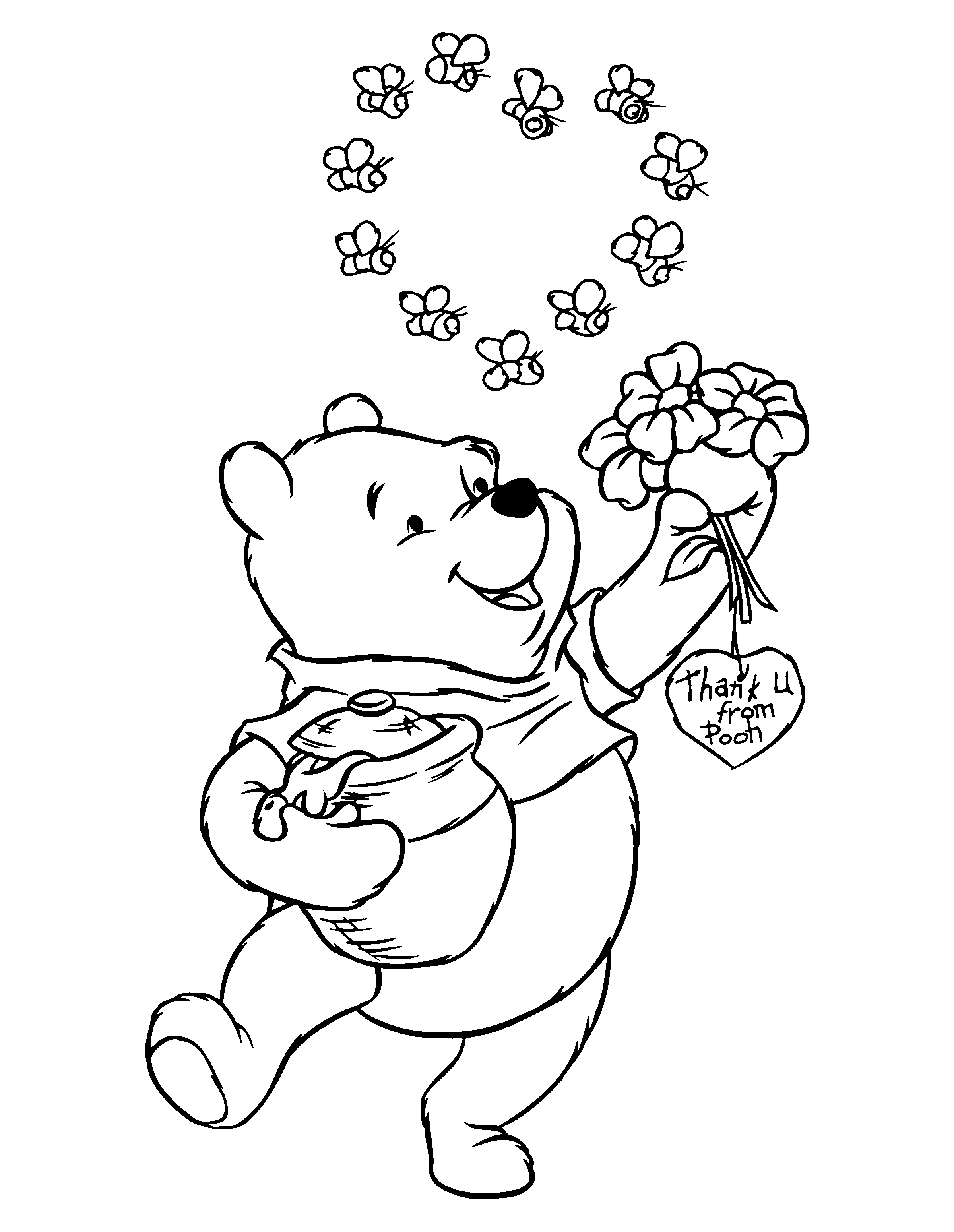 adorable winnie the pooh coloring pages printable jpg