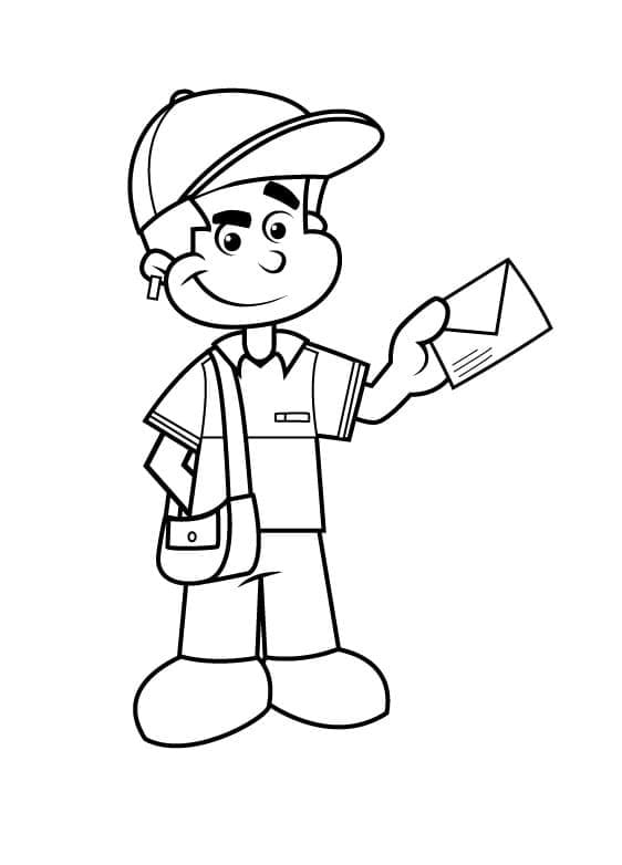 mailman coloring pages printable jpg