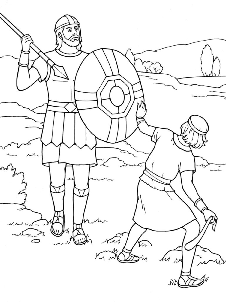 david and goliath coloring pages printable jpg