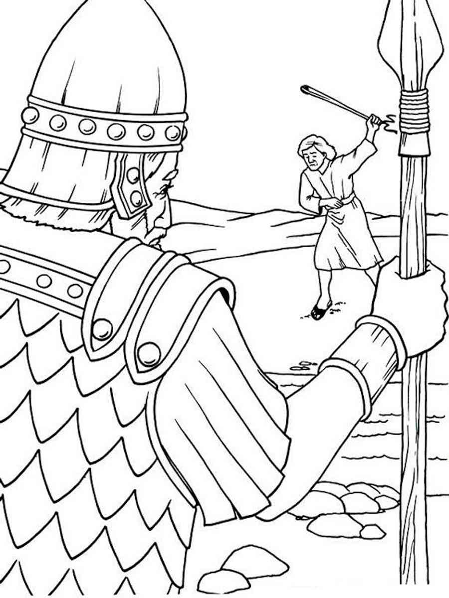 david and goliath coloring pages printable jpg