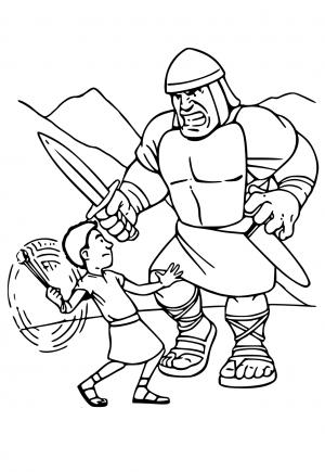 david and goliath coloring pages printable jpg