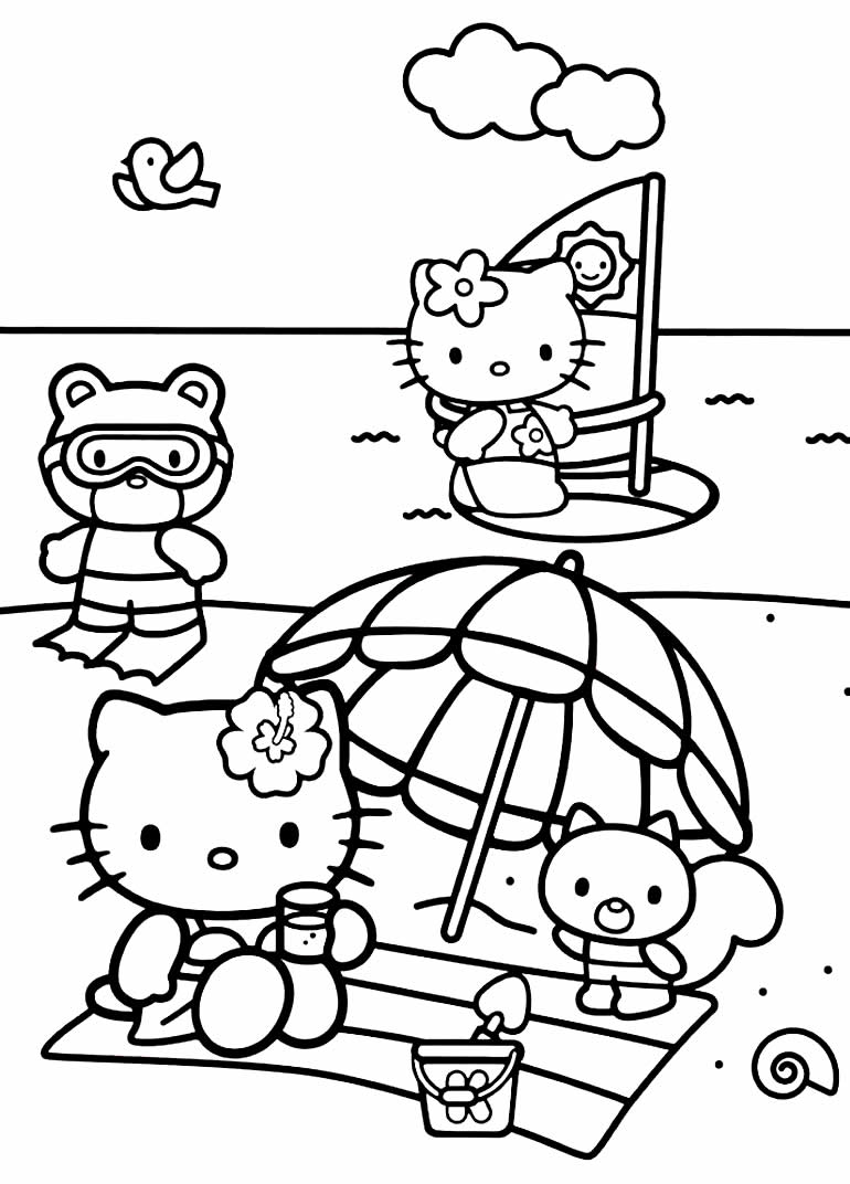 hello kitty and friends coloring pages printable jpg