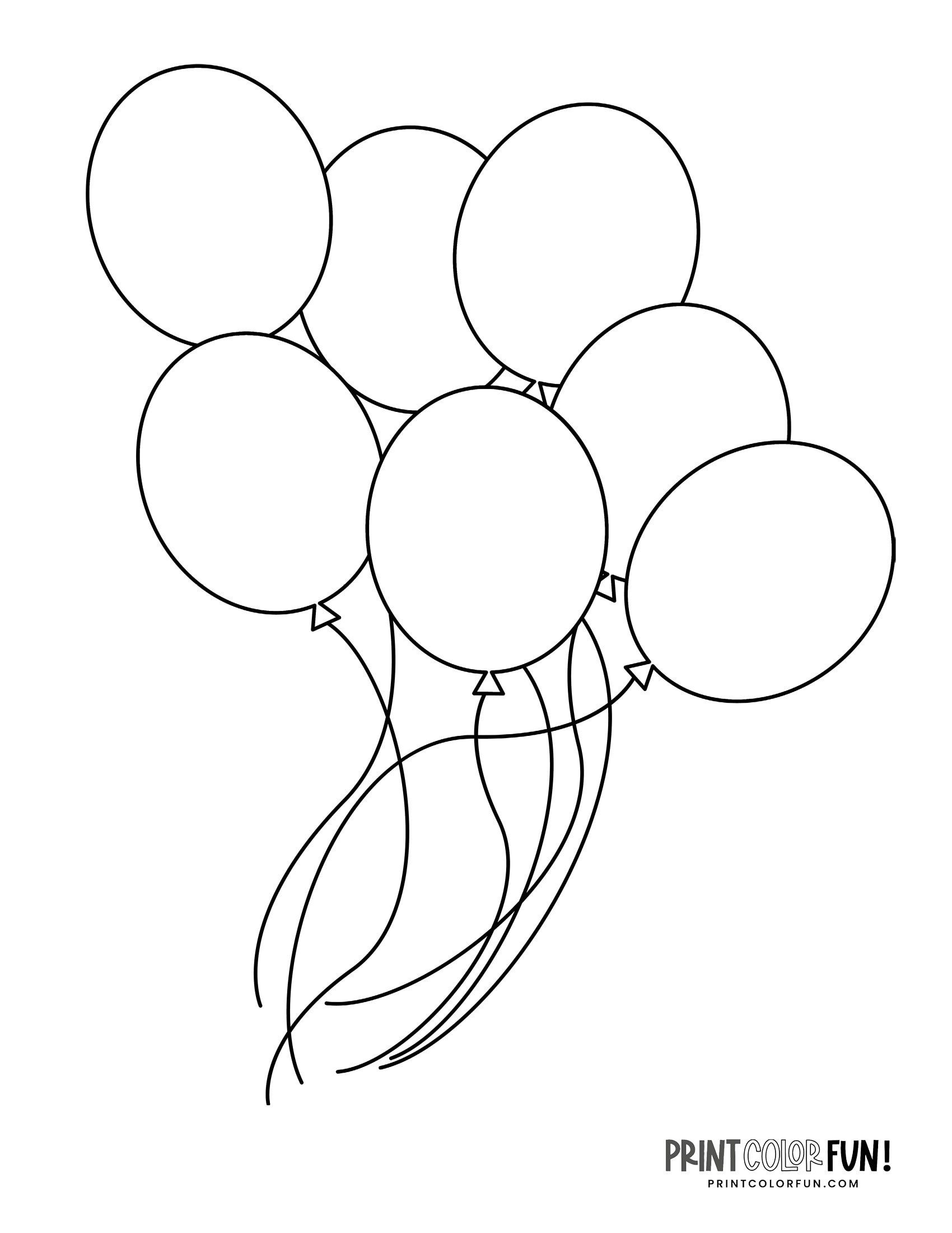 colorful balloon coloring pages printable jpg