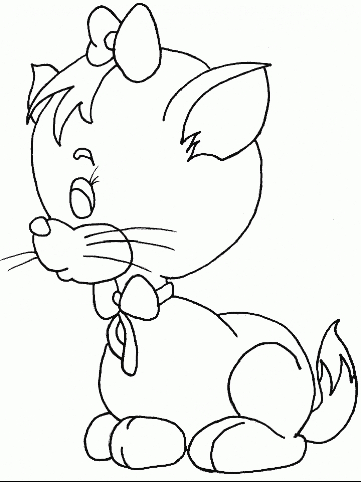 cute kitten coloring pages printable jpg