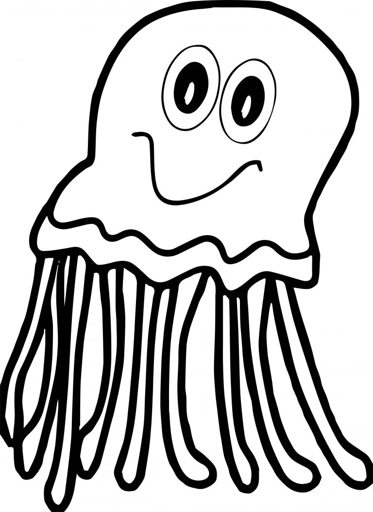 graceful jellyfish coloring pages printable jpg