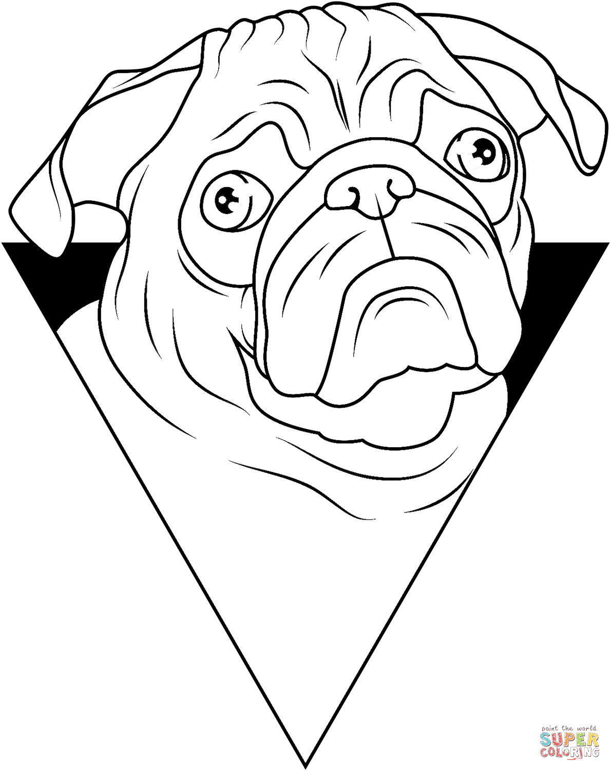 playful pug coloring pages printable jpg