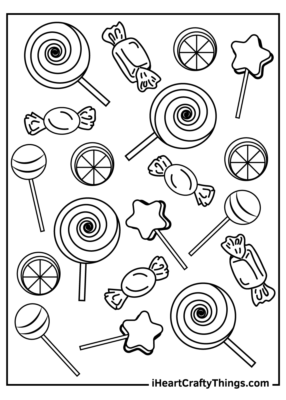 sweet candy coloring pages printable jpg