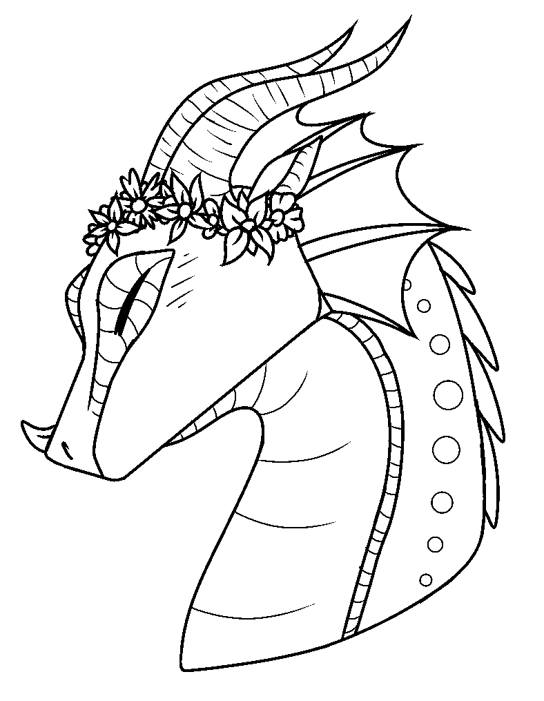 icewing dragon from wings of fire coloring page printable jpg