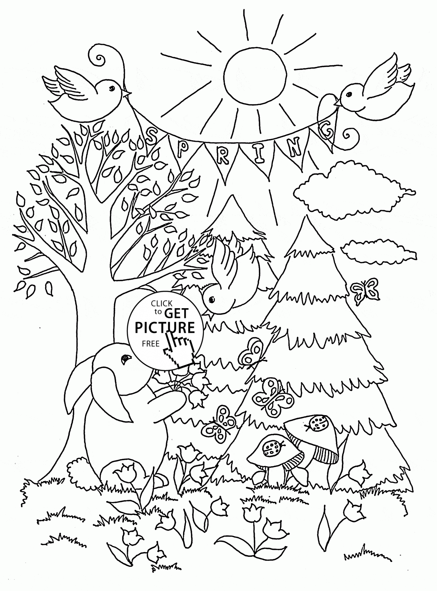 enchanting forest coloring pages printable jpg