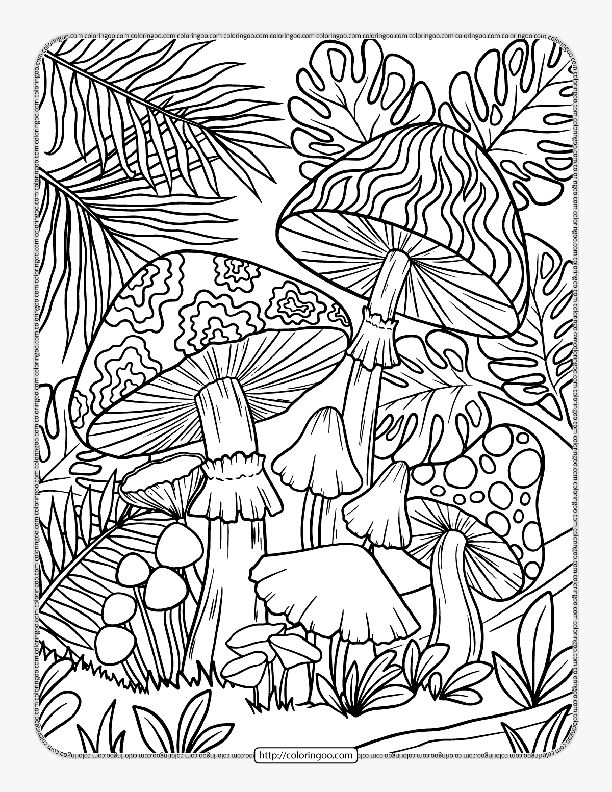 enchanting forest coloring pages printable jpg