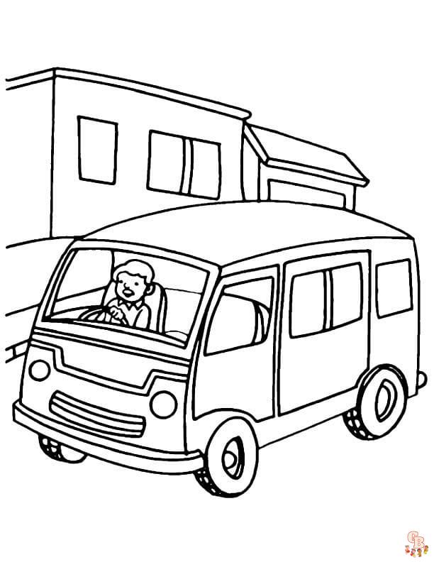 classic ford van coloring pages printable jpg