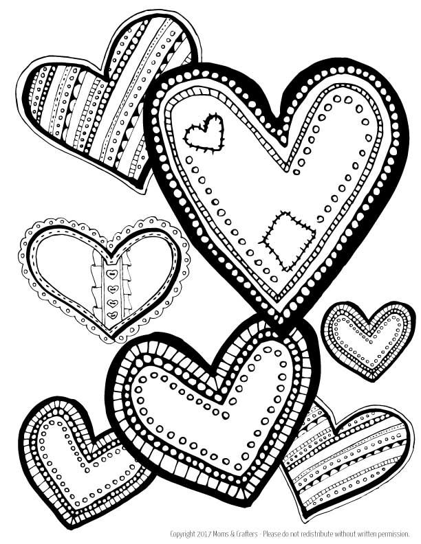 detailed heart coloring pages printable jpg