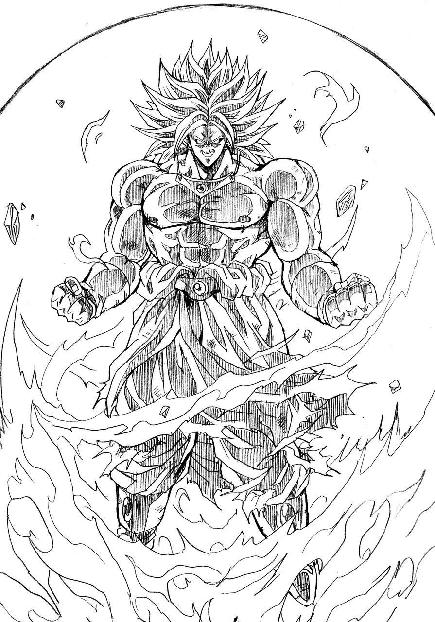 gogeta vs broly coloring pages printable jpg