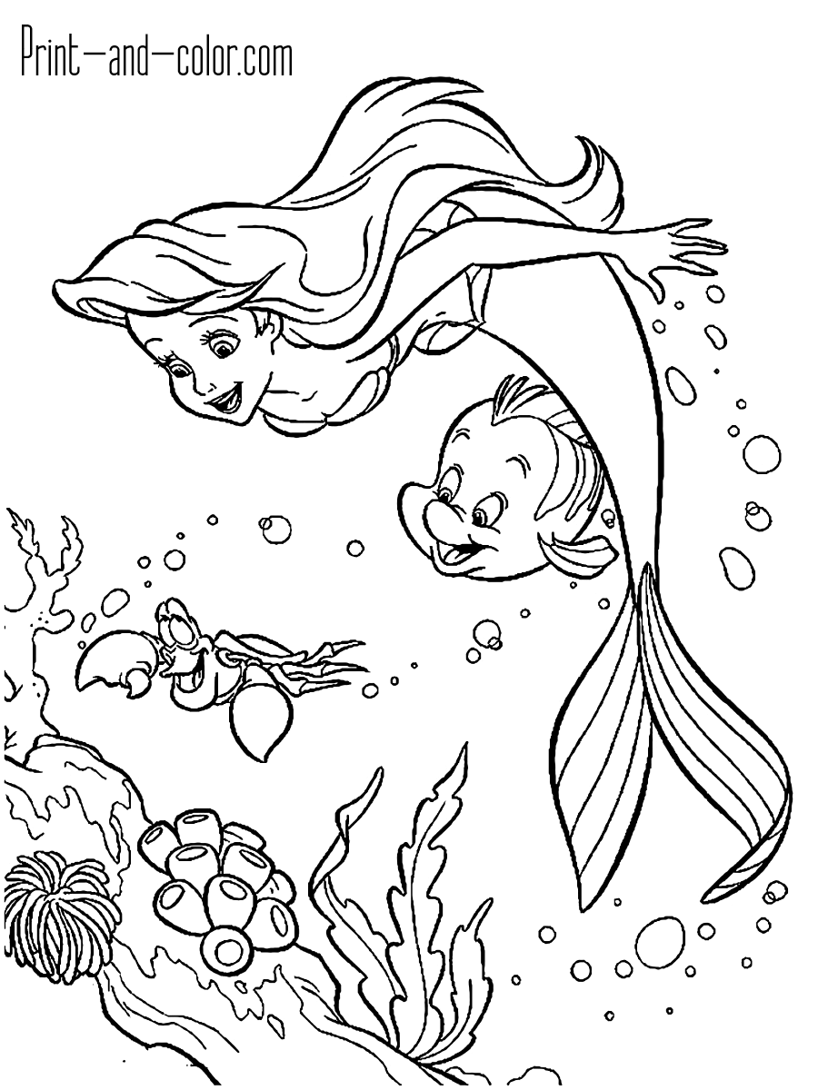 lovely mermaid coloring pages free printable jpg