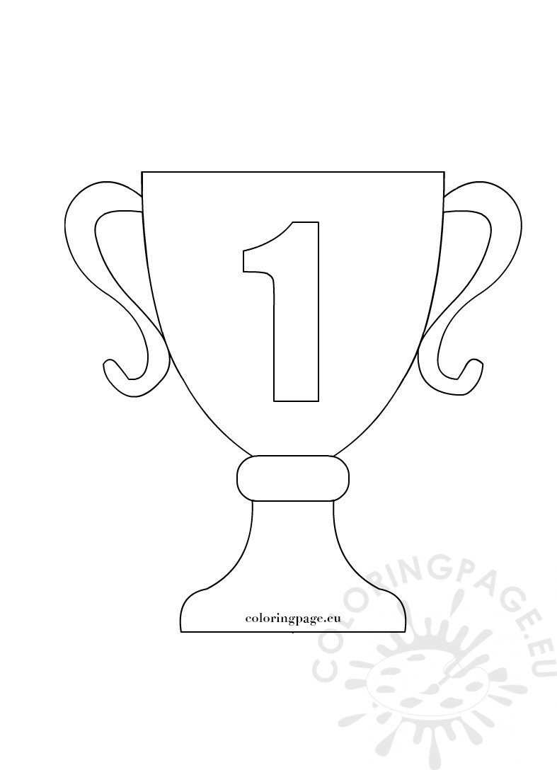 winning trophy coloring pages printable jpg