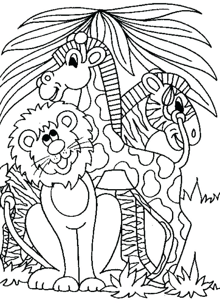 cute jungle animal coloring pages printable jpg