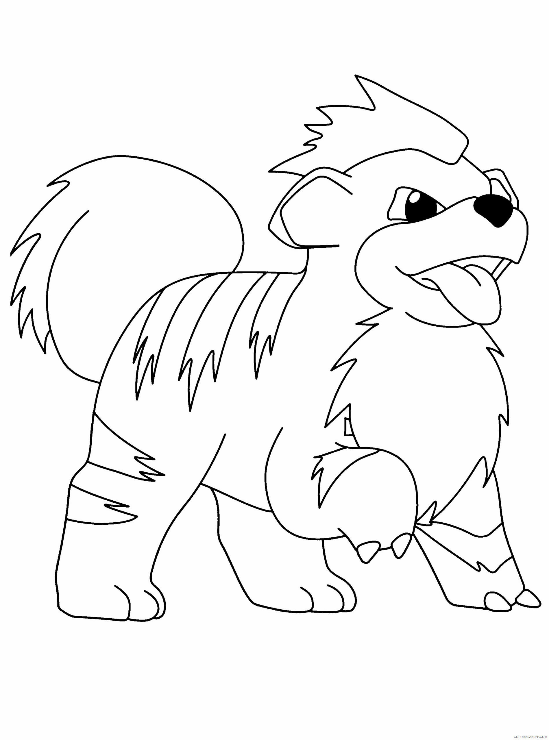 legendary arcanine coloring page printable jpg