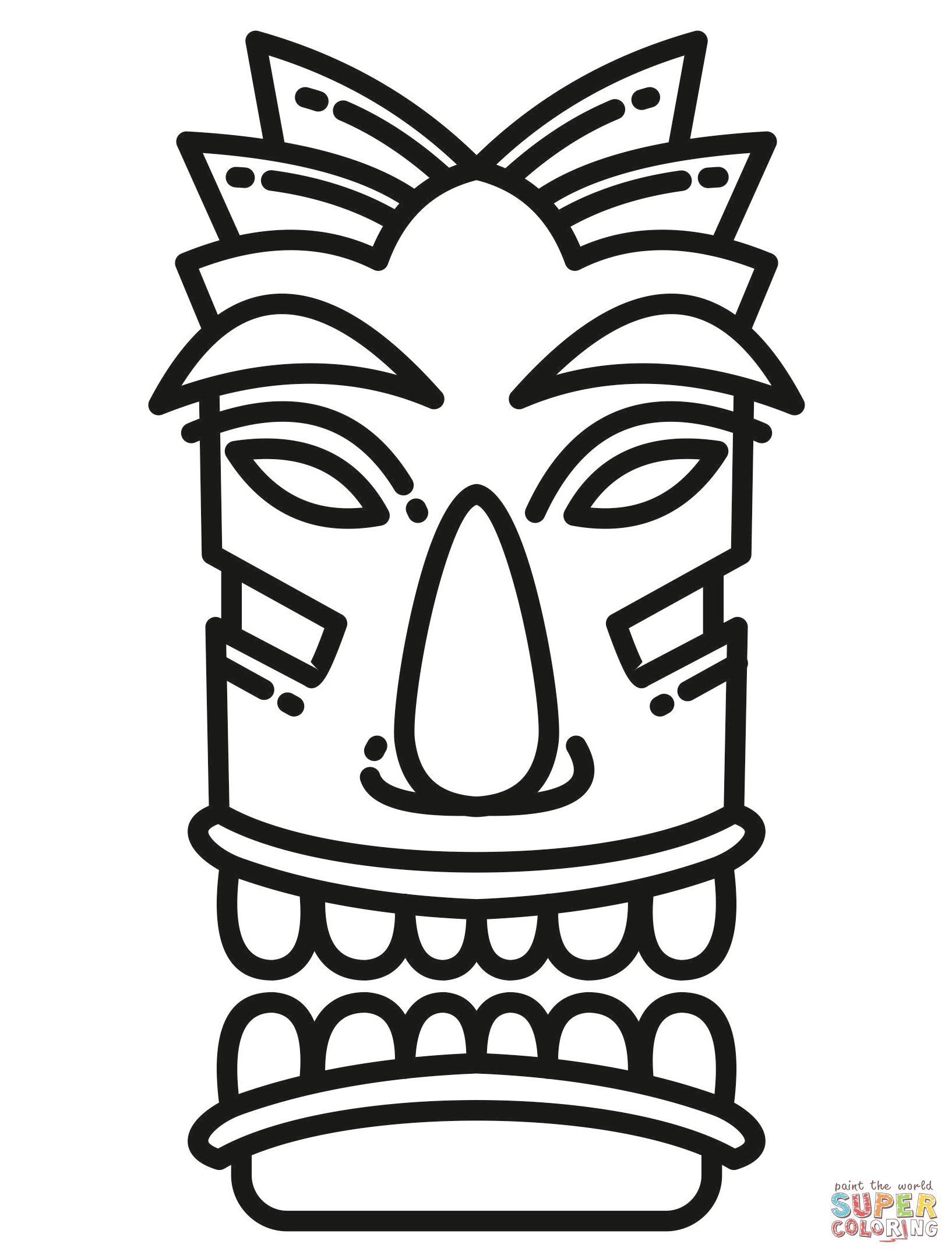 tiki coloring pages printable jpg