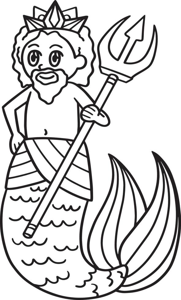 king triton coloring page printable jpg