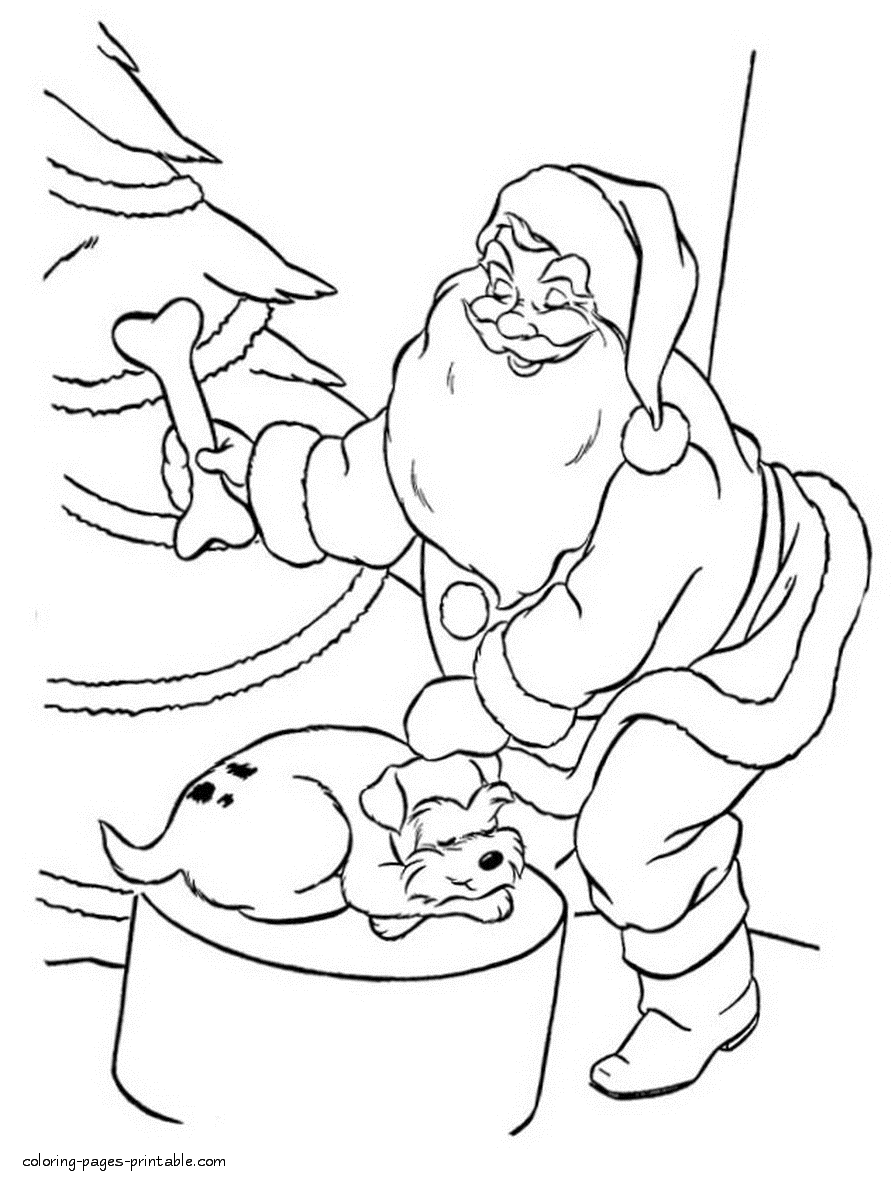 christmas dog coloring pages printable fun jpg