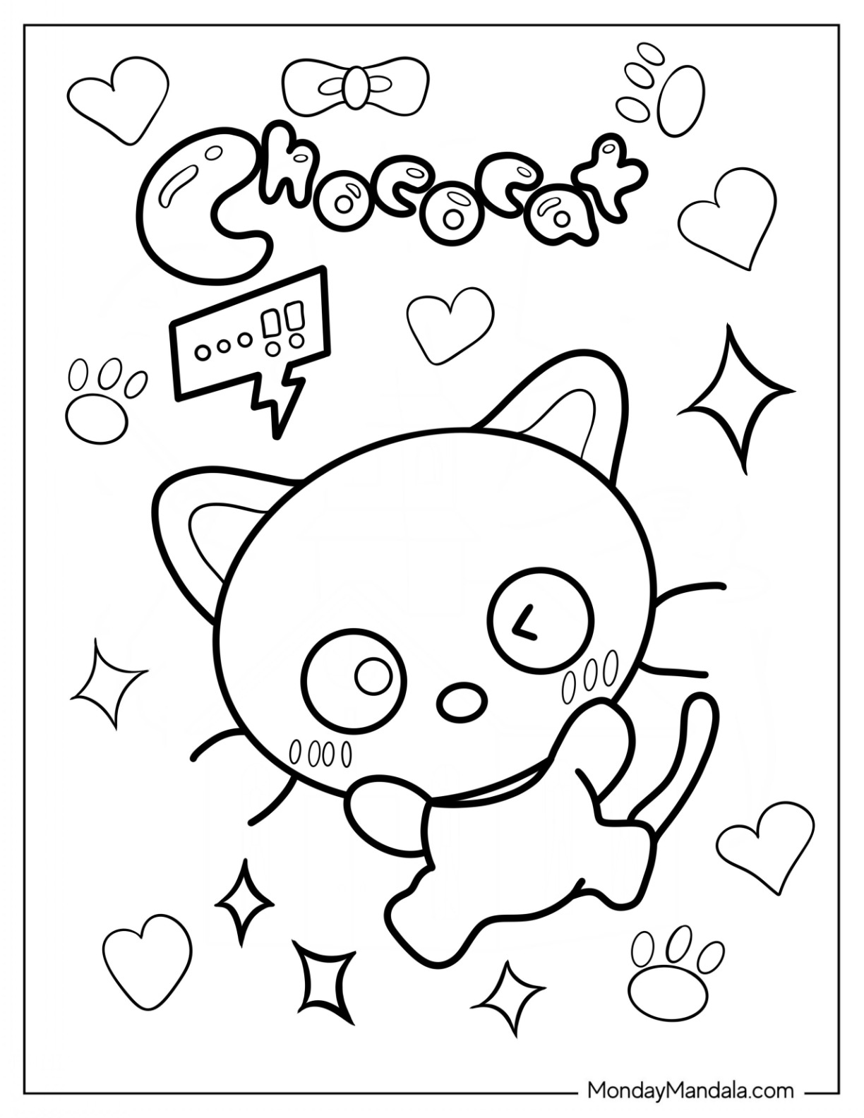 cute chococat coloring page for preschoolers jpg jpg