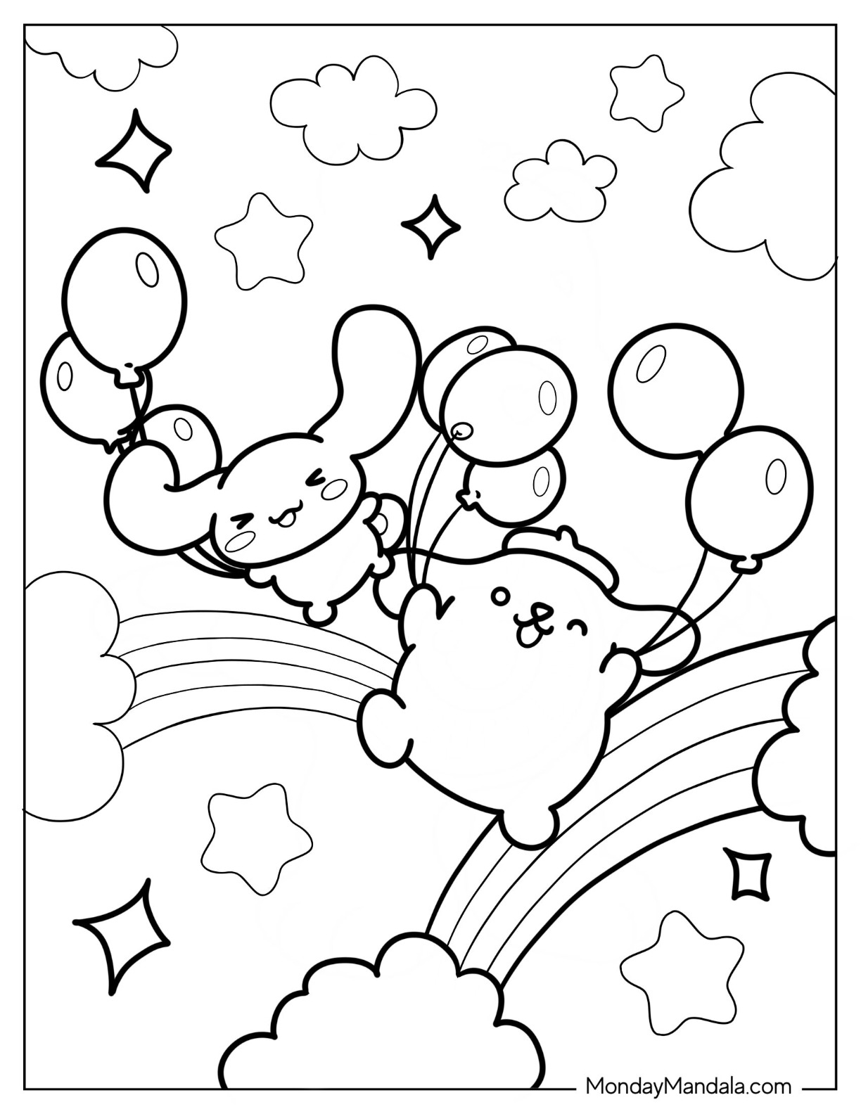 realistic cinnamon roll sanrio coloring pages printable jpg