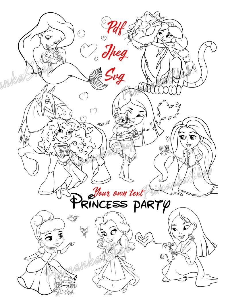 unique disney princess group coloring pages printable jpg