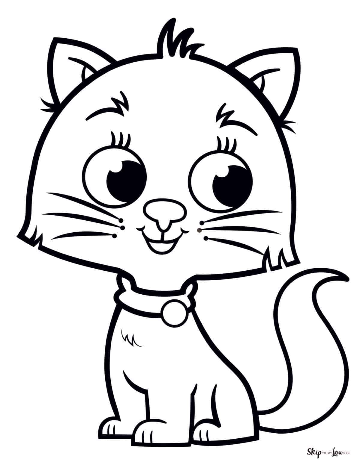 detailed cat coloring pages printable jpg