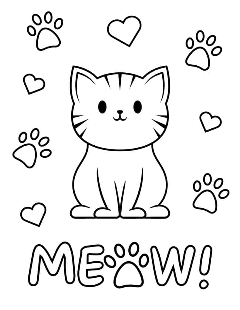 trendy cat coloring pages printable jpg