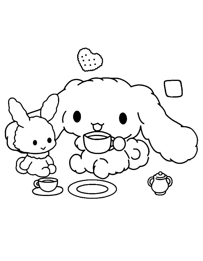 lovely cinnamon roll sanrio coloring pages printable jpg