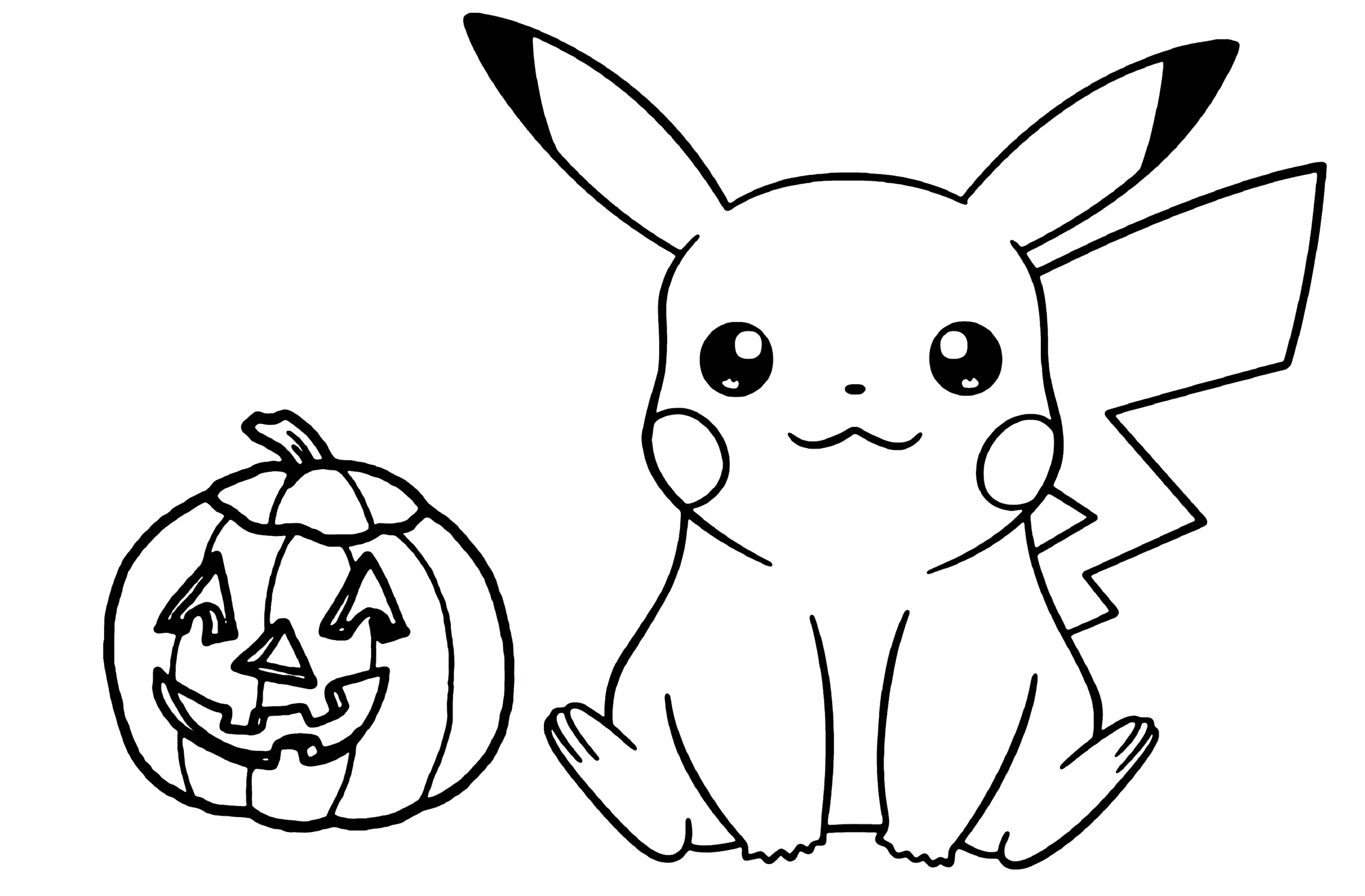 Pikachu Coloring Pages Halloween ()