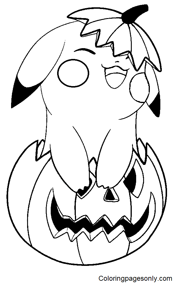 Pikachu Coloring Pages Halloween ()