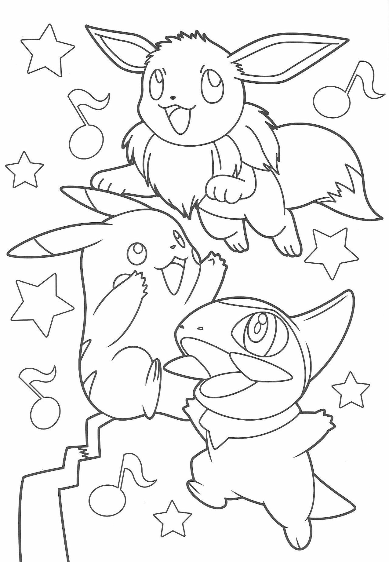 Pikachu and Friends Coloring Pages ()