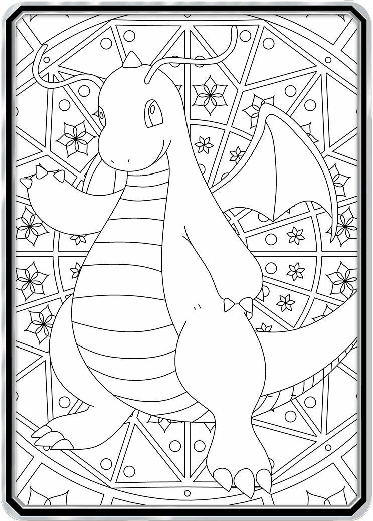 Pokemon Coloring Pages Dragonite ()