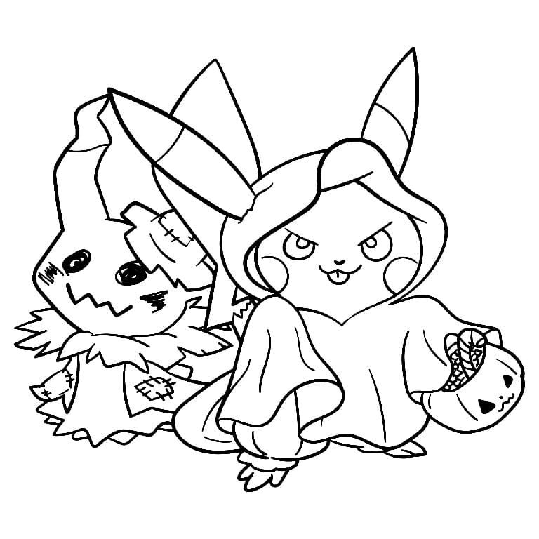 Pokemon Coloring Pages Mimikyu ()