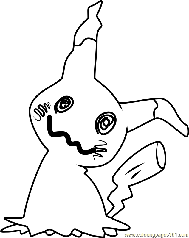 Pokemon Coloring Pages Mimikyu ()