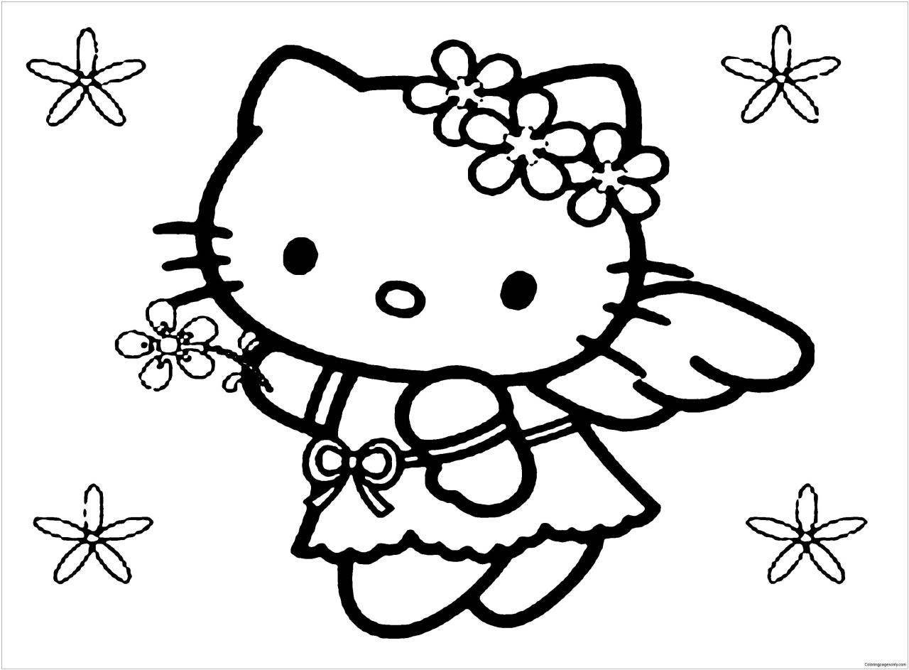 10 Enchanting Hello Kitty Coloring Pages with Fairy Magic