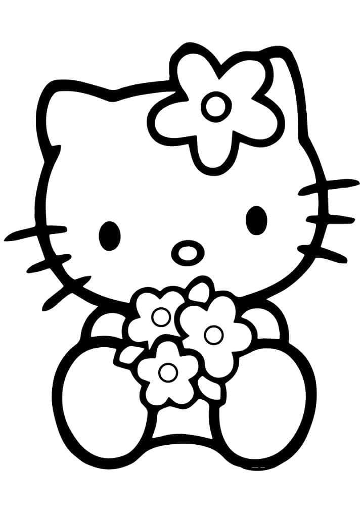 10 Hello Kitty Coloring Pages With Flowers: A Delightful Journey for Kids