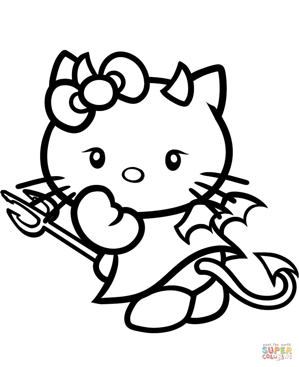 10 Hello Kitty Coloring Pages Devil: Unleash Your Inner Mischief