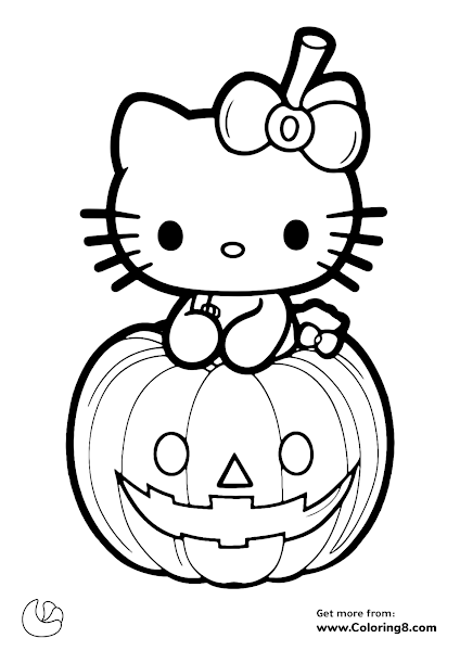 Hello Kitty Halloween Coloring Pages | Free Printable Sheets