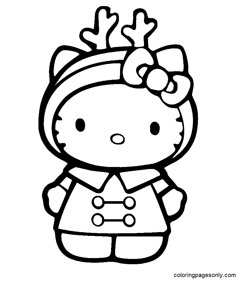 50 Coloring Pages For Hello Kitty Christmas