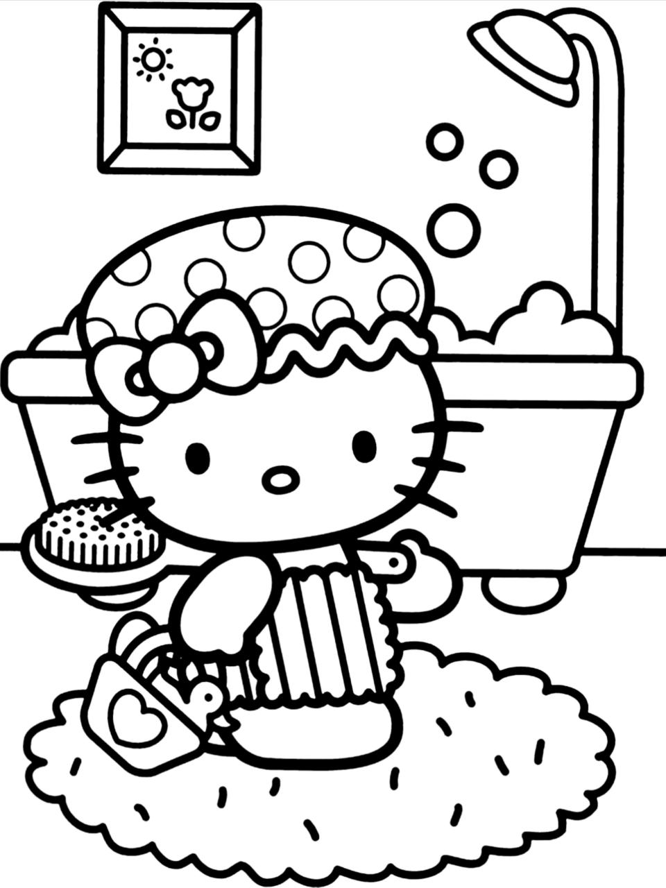 hello kitty coloring sheet halloween