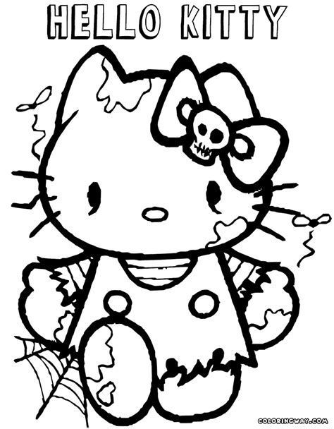 Hello Kitty Halloween Coloring Pages  At Adysoncarey