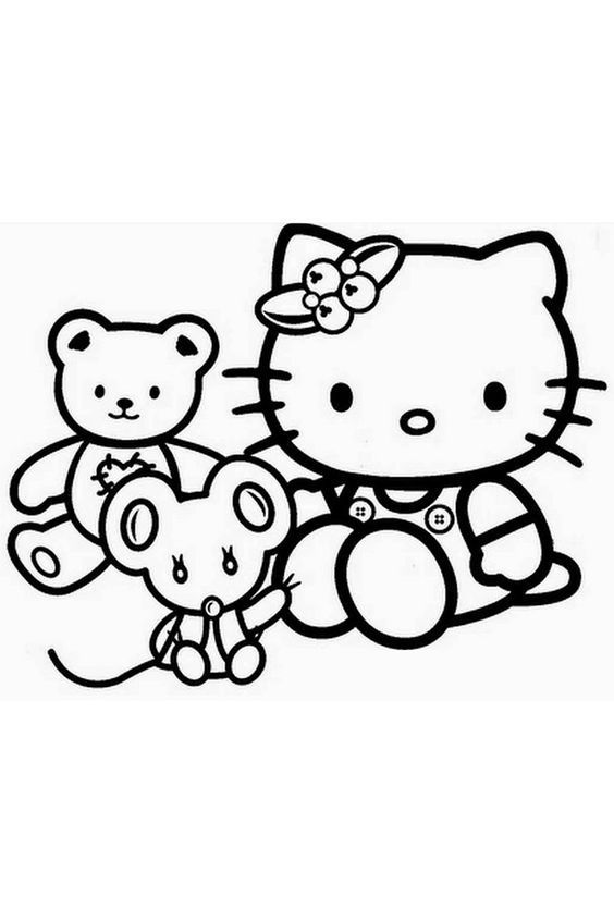 100 Hello Kitty Coloring Pages For Kids Coloring pages #coloringpages Coloring