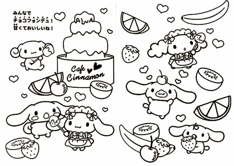 10 Hello Kitty Coloring Pages Cinnamon Roll | Coloring Craze