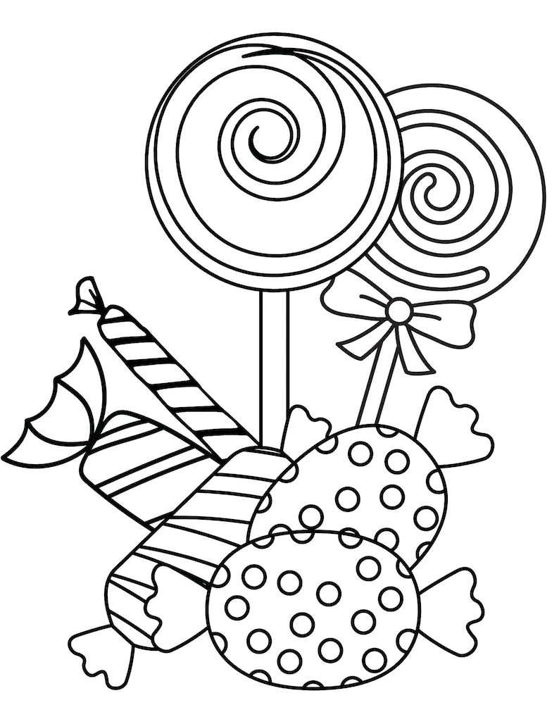 10 Free Printable Candy Coloring Pages for Kids: Sweeten Their Creative Time