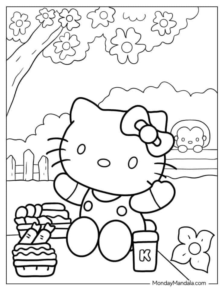 100 Free Printable Hello Kitty Coloring Pages