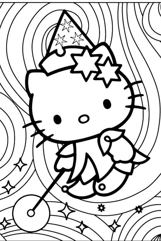 50 Hello Kitty Coloring Pages For Kids Coloring pages #coloringpages Coloring p