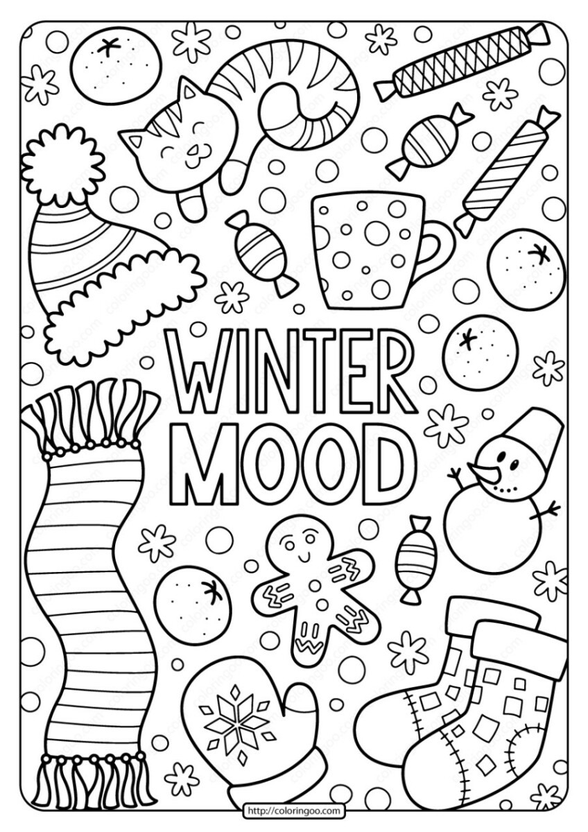 10 Winter Coloring Pages Printable and Fun